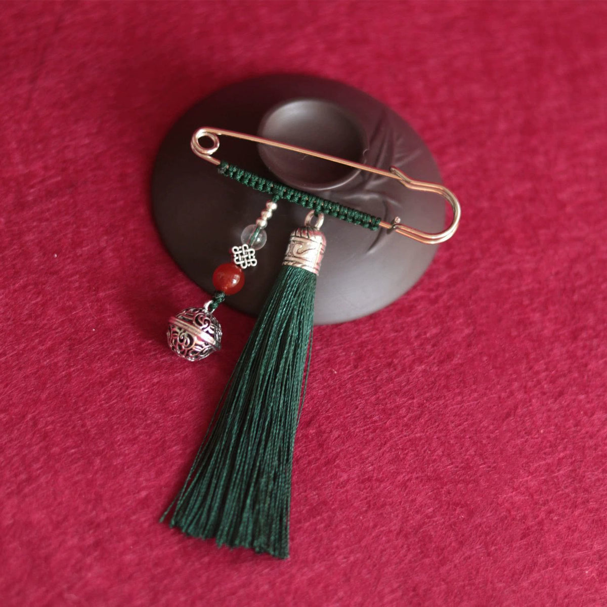 Nimara Ritual Retro Bell Tassels Brooch