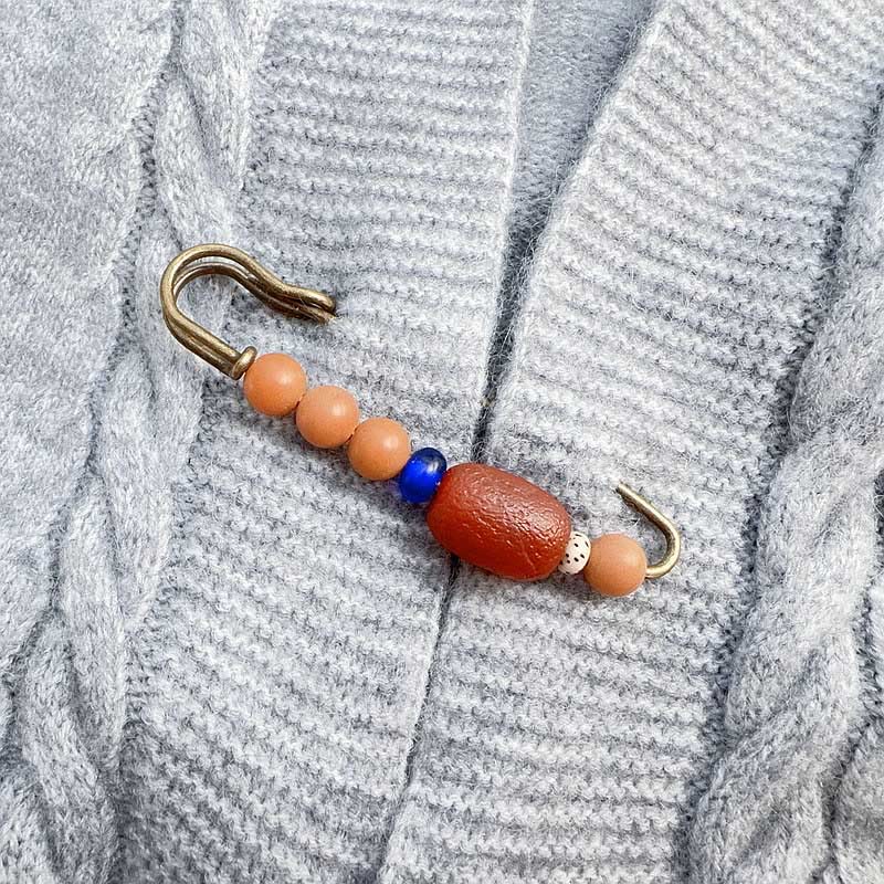 Nimara Ritual Bodhi Seed Agate Calm Harmony Brooch