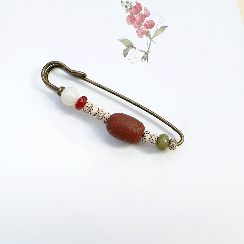 Nimara Ritual Bodhi Seed Agate Calm Harmony Brooch