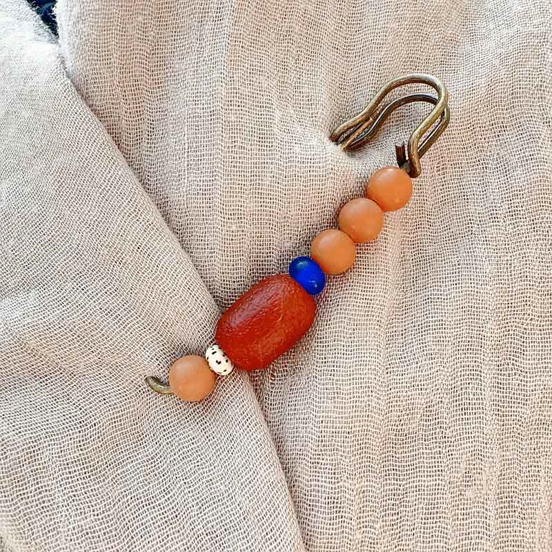 Nimara Ritual Bodhi Seed Agate Calm Harmony Brooch
