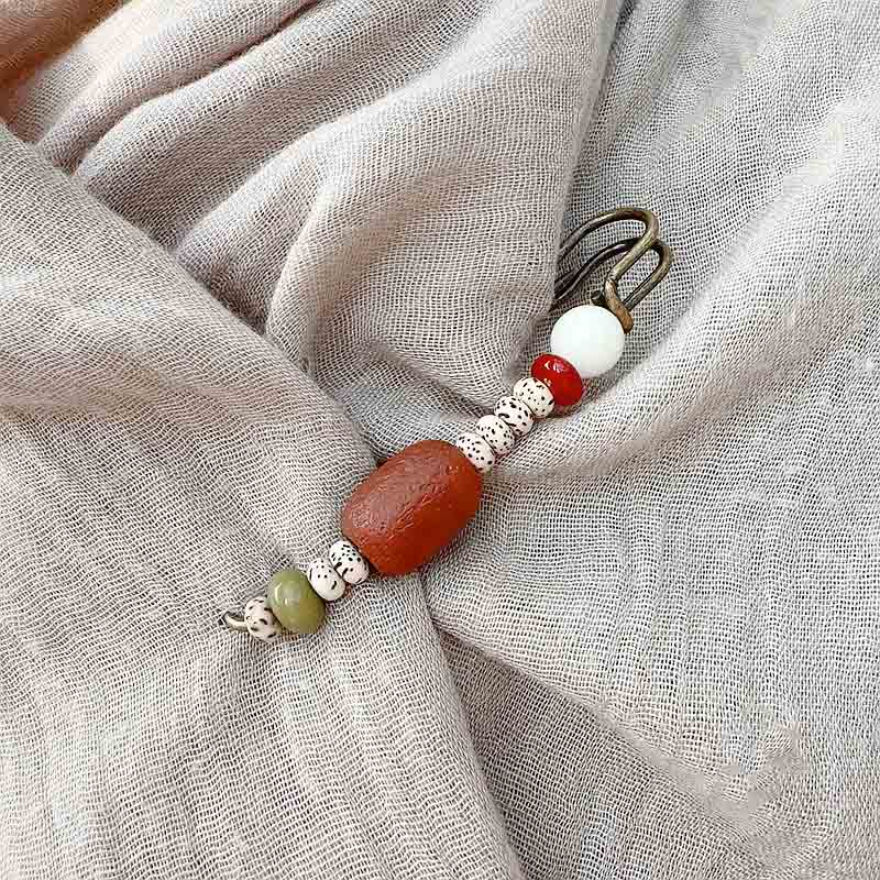 Nimara Ritual Bodhi Seed Agate Calm Harmony Brooch