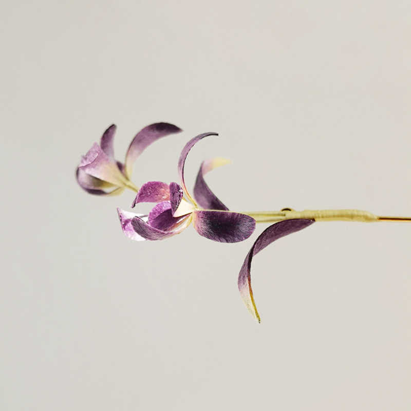 Nimara Ritual Handmade Velvet Flower Mulberry Silk Orchid Flower Brooch