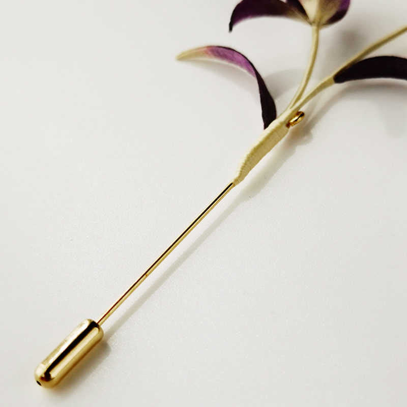 Nimara Ritual Handmade Velvet Flower Mulberry Silk Orchid Flower Brooch