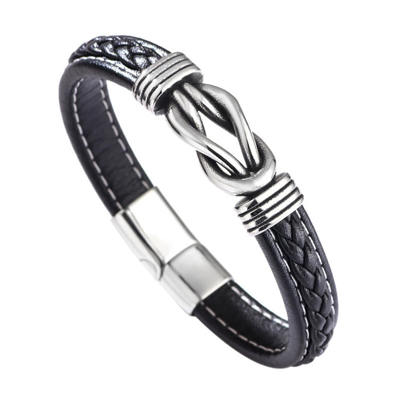 Nimara Ritual Fashion Titanium Steel Leather Strengthen Bracelet