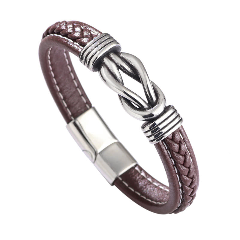 Nimara Ritual Fashion Titanium Steel Leather Strengthen Bracelet