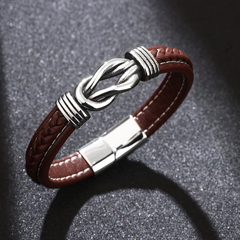 Nimara Ritual Fashion Titanium Steel Leather Strengthen Bracelet