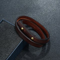 Nimara Ritual Vintage Multi-layer Leather Strength Buckle Bracelet