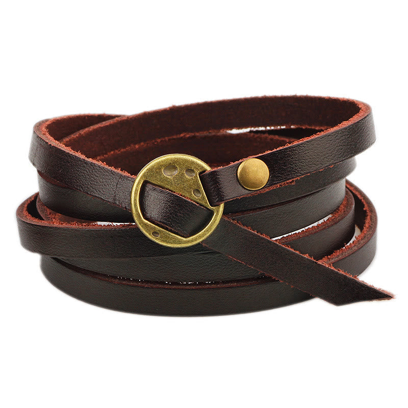 Nimara Ritual Vintage Multi-layer Leather Buckle Confidence Bracelet