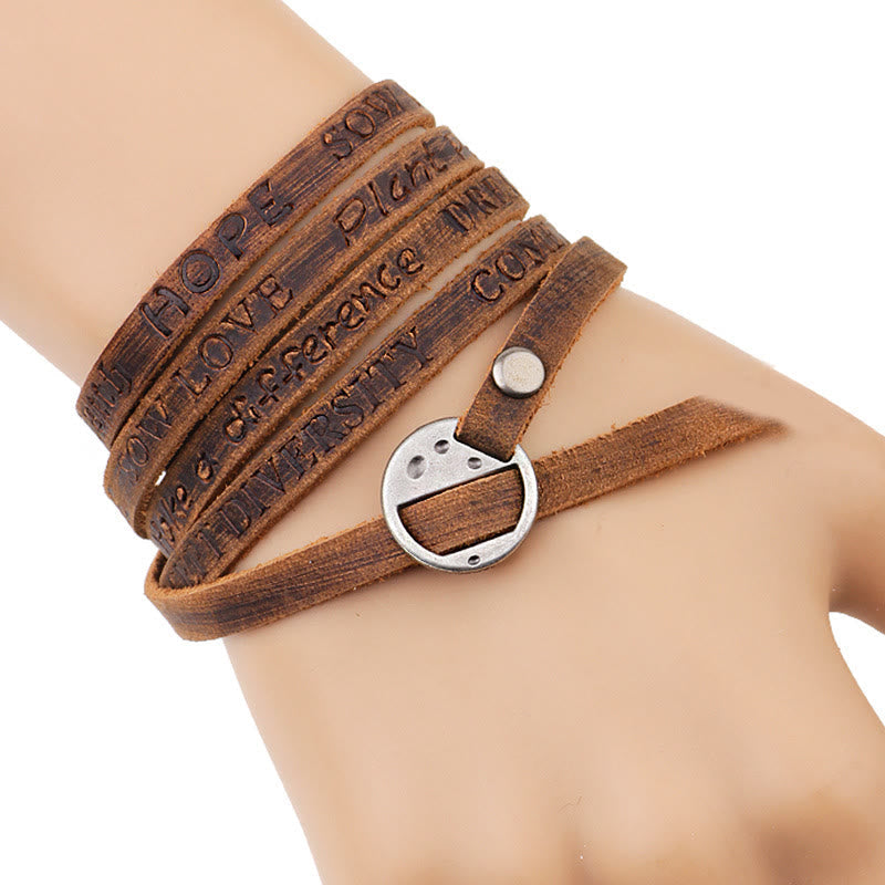 Nimara Ritual Vintage Multi-layer Leather Buckle Confidence Bracelet