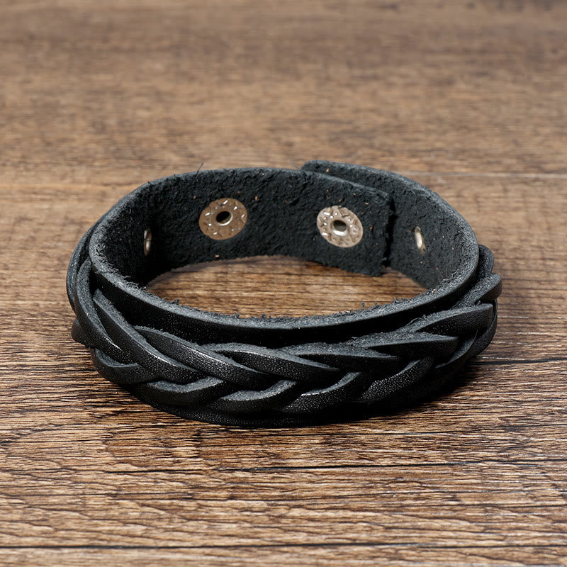 Nimara Ritual Vintage Weaving Leather Adjustable Buckle Strengthen Bracelet