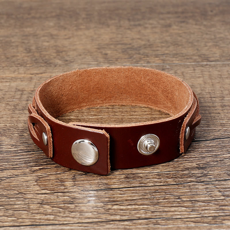 Nimara Ritual Vintage Weaving Leather Adjustable Buckle Strengthen Bracelet