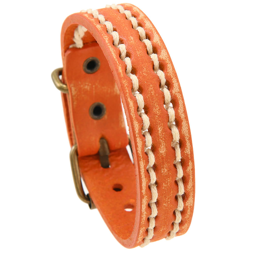 Nimara Ritual Vintage Leather Adjustable Buckle Strengthen Bracelet