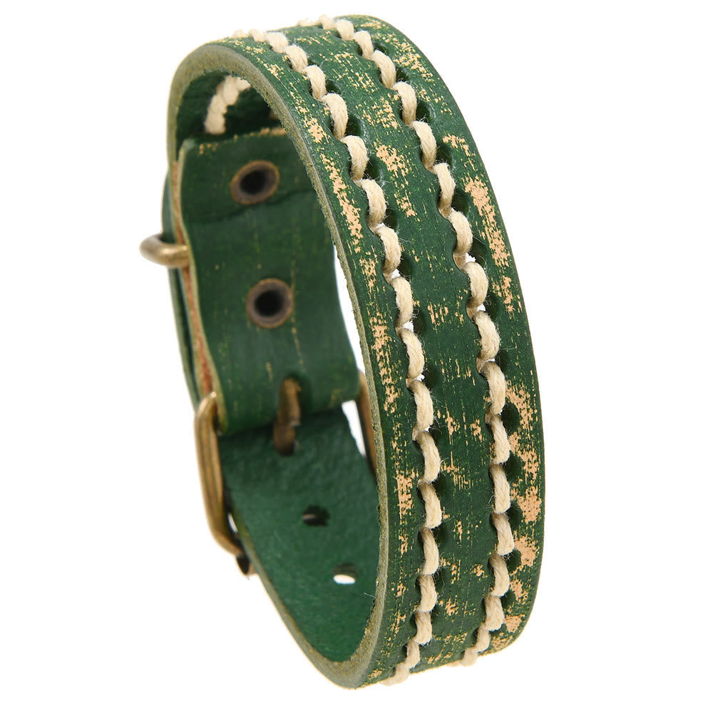 Nimara Ritual Vintage Leather Adjustable Buckle Strengthen Bracelet