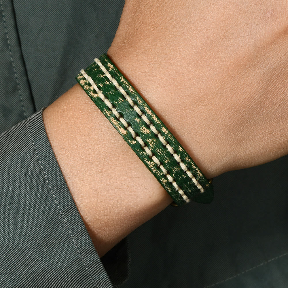 Nimara Ritual Vintage Leather Adjustable Buckle Strengthen Bracelet