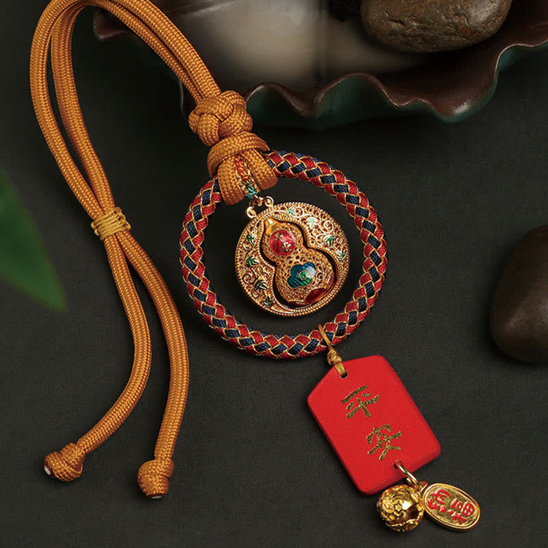Nimara Ritual Gourd Fu Character Safe And Well Fortune Car Hanging Decoration