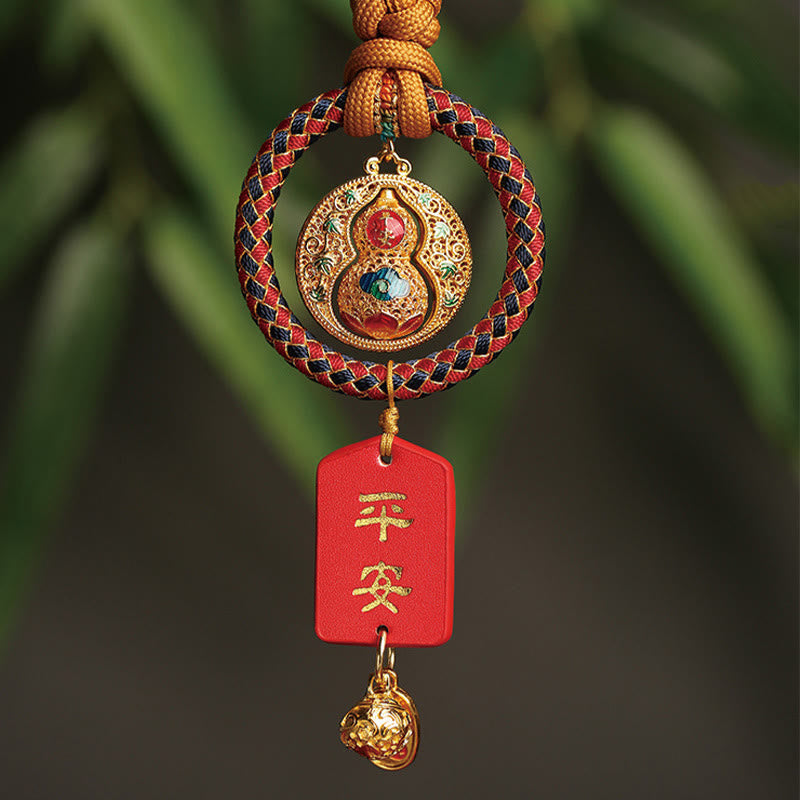 Nimara Ritual Gourd Fu Character Safe And Well Fortune Car Hanging Decoration