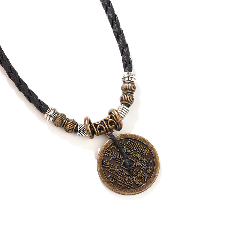 Nimara Ritual Mountain Ghosts Spend Money Bagua Alloy Copper Coin Harmony Necklace Pendant