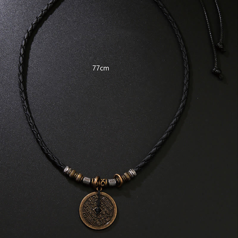Nimara Ritual Mountain Ghosts Spend Money Bagua Alloy Copper Coin Harmony Necklace Pendant