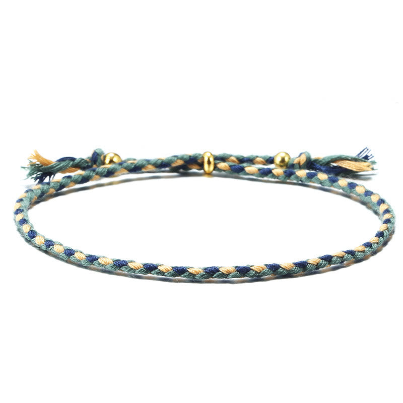 Nimara Ritual Handmade Colorful Rope Braided Tassel Adjustable Harmony Bracelet