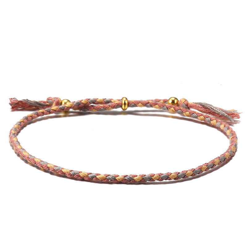 Nimara Ritual Handmade Colorful Rope Braided Tassel Adjustable Harmony Bracelet
