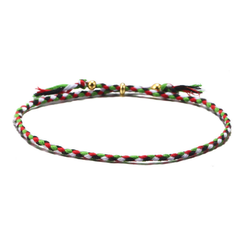 Nimara Ritual Handmade Colorful Rope Braided Tassel Adjustable Harmony Bracelet