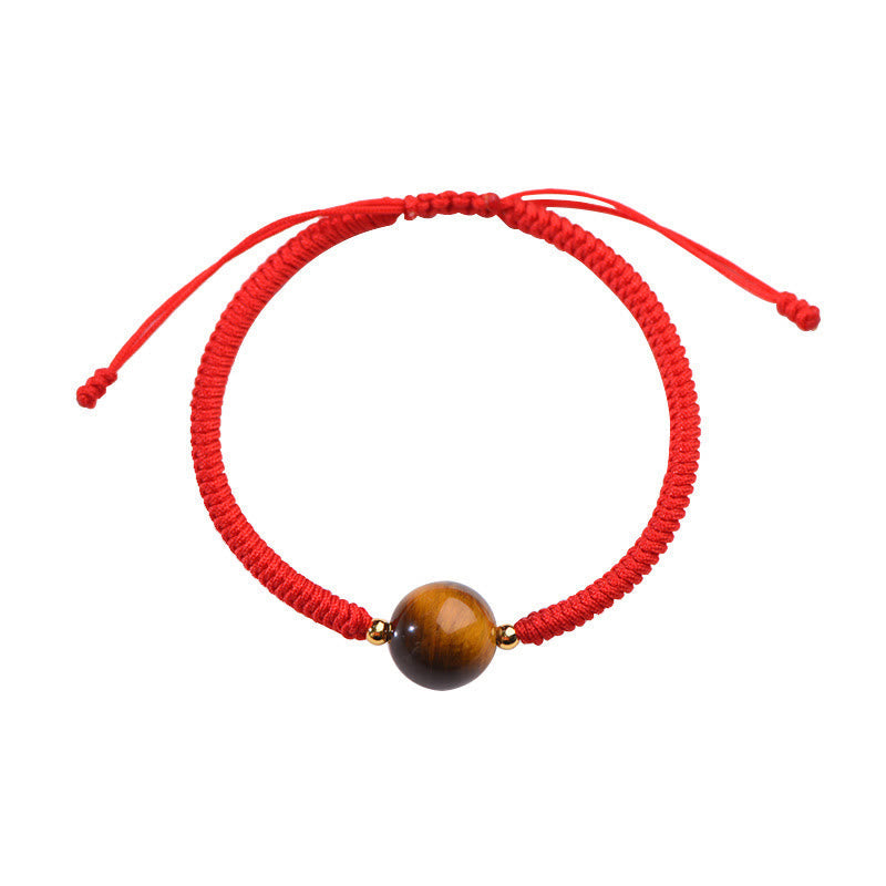 Nimara Ritual Handmade Tiger Eye Bead Luck Protection Rope Bracelet