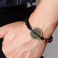Nimara Ritual Ebony Wood Wenge Wood Mountain Ghosts Spend Money Bagua Copper Coin Peace Bracelet