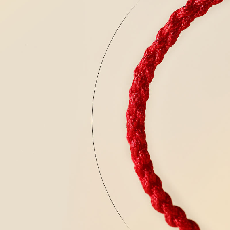 Nimara Ritual Hetian Jade Black Onyx Red Agate Bead Luck Braided Bracelet