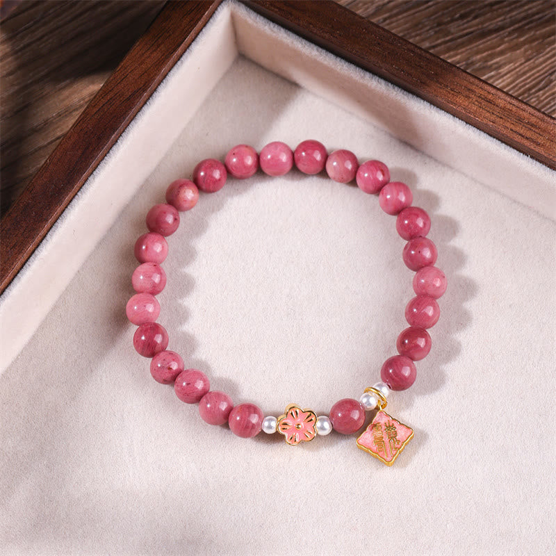 Nimara Ritual Rhodonite Peach Blossom Loving Energy Bracelet