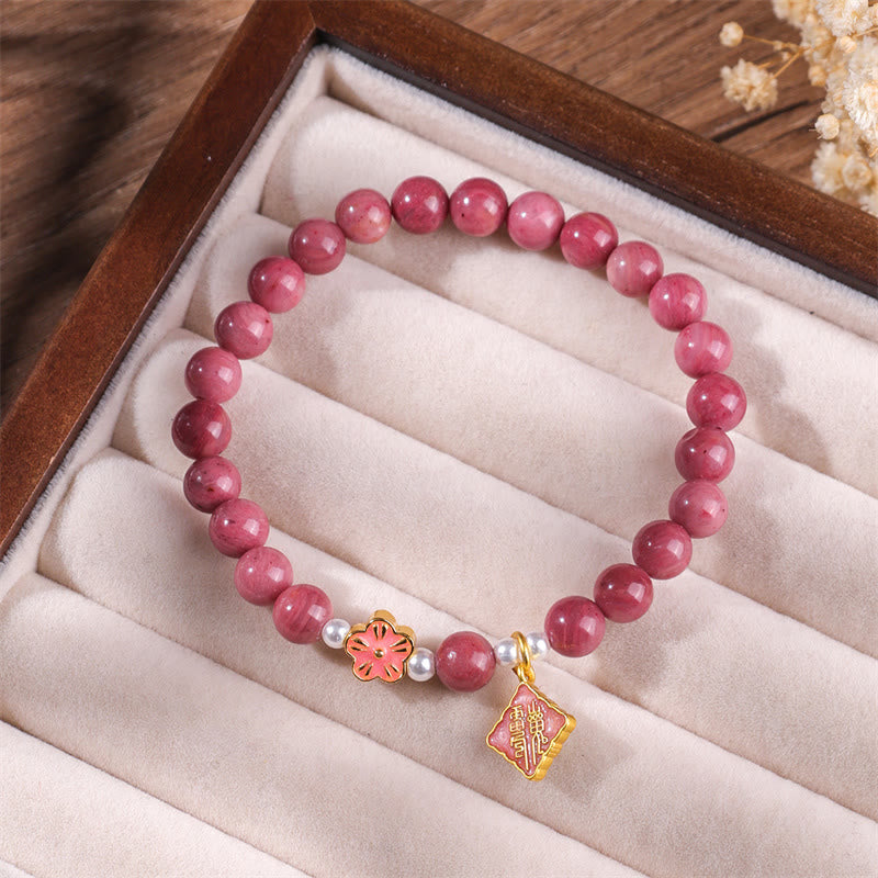 Nimara Ritual Rhodonite Peach Blossom Loving Energy Bracelet