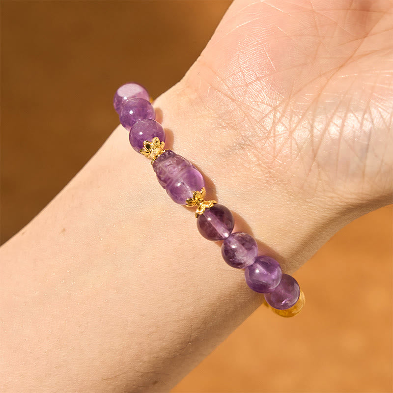 Nimara Ritual Citrine Amethyst Pixiu Prosperity Bracelet
