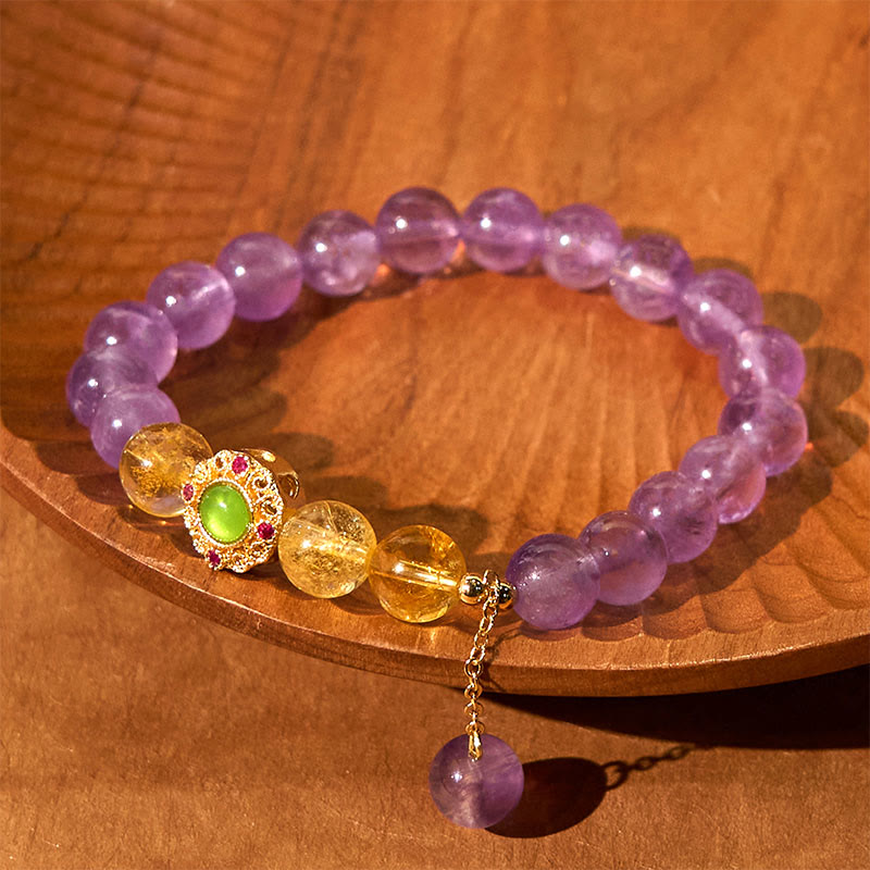 Nimara Ritual Natural Amethyst Meditation Balance Bracelet