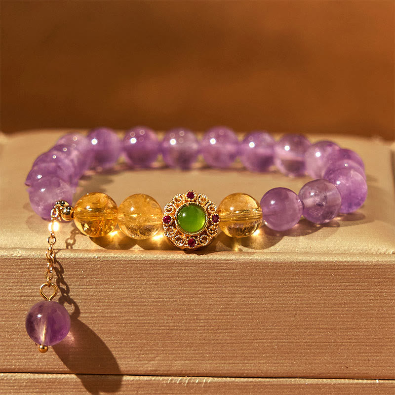 Nimara Ritual Natural Amethyst Meditation Balance Bracelet