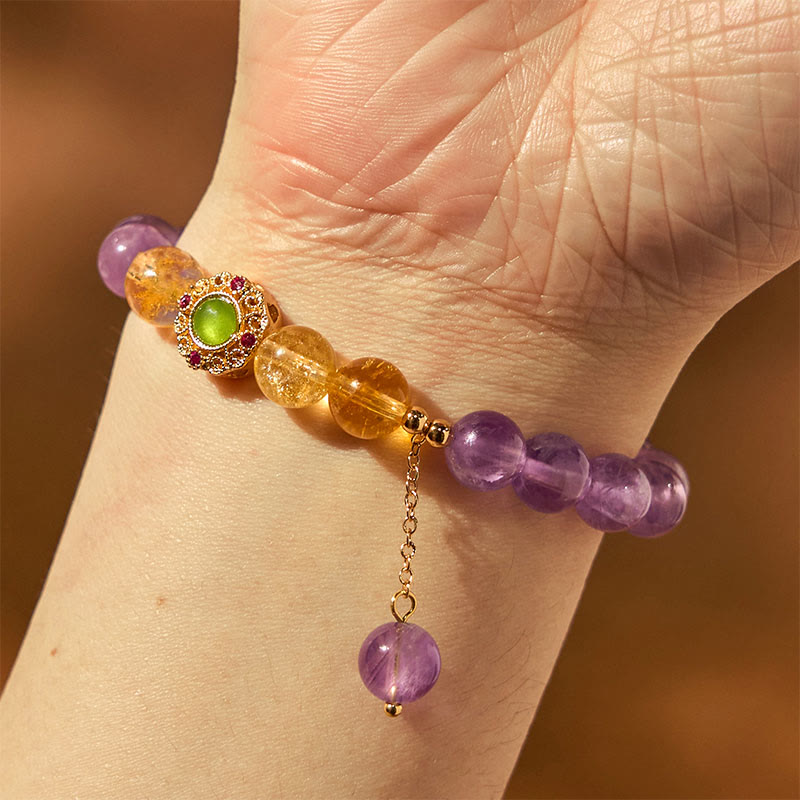Nimara Ritual Natural Amethyst Meditation Balance Bracelet