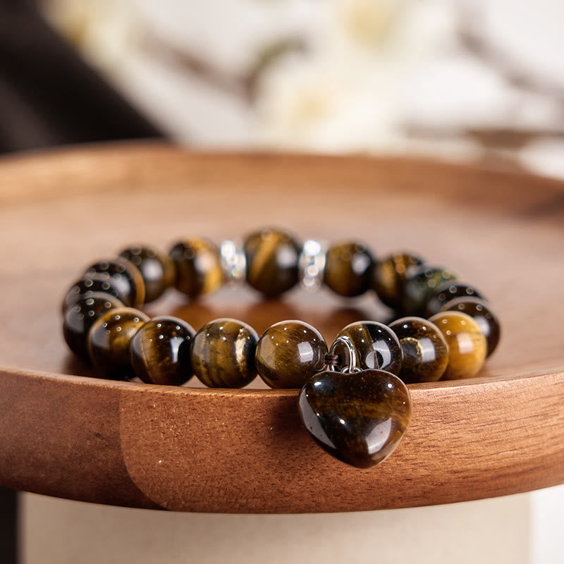 Nimara Ritual Various Crystal Green Aventurine Love Heart Balance Bracelet
