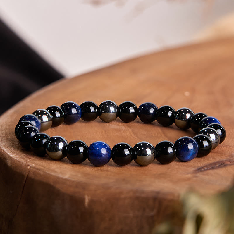 Nimara Ritual Natural Tiger's Eye Obsidian Hematite Positive Powerful Bracelet