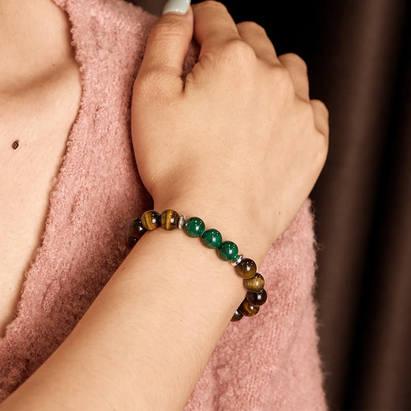 Nimara Ritual Tiger Eye Green Tiger Eye Courage Bracelet