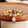Nimara Ritual Yellow Tiger Eye Meditation Buddha Protection Bracelet