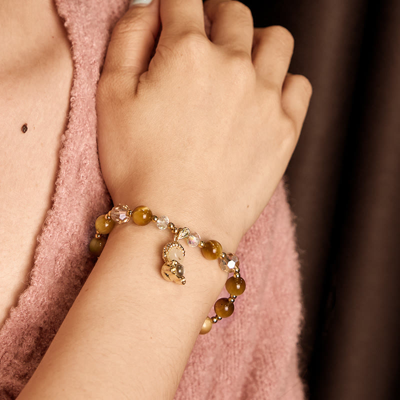 Nimara Ritual Yellow Tiger Eye Meditation Buddha Protection Bracelet