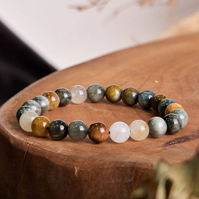Nimara Ritual Natural Eagle's Eye Stone Confidence Positive Bracelet