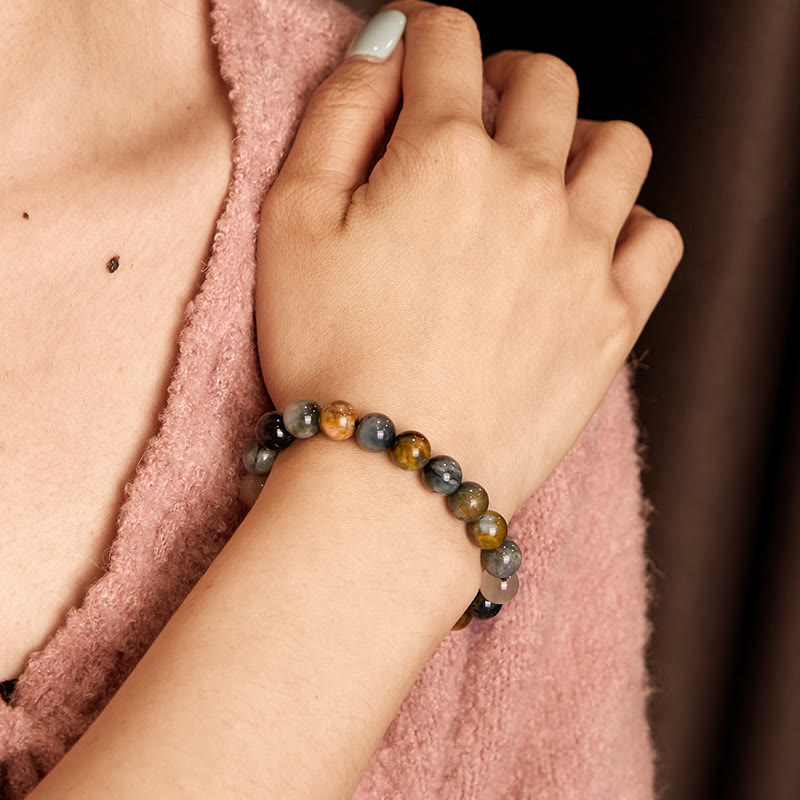 Nimara Ritual Natural Eagle's Eye Stone Confidence Positive Bracelet