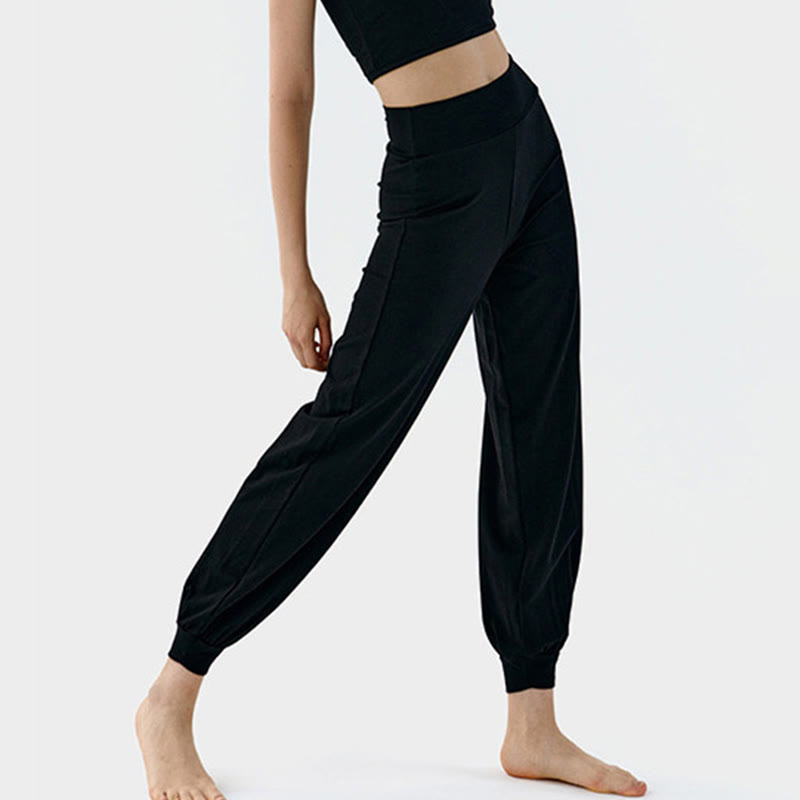 Nimara Ritual Casual Plain High Waist Quick Drying Women's Leica Pants