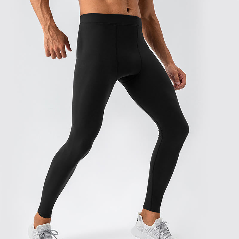 Nimara Ritual Plain High Waist Elastic Breathable Sports Men's Leggings Pants