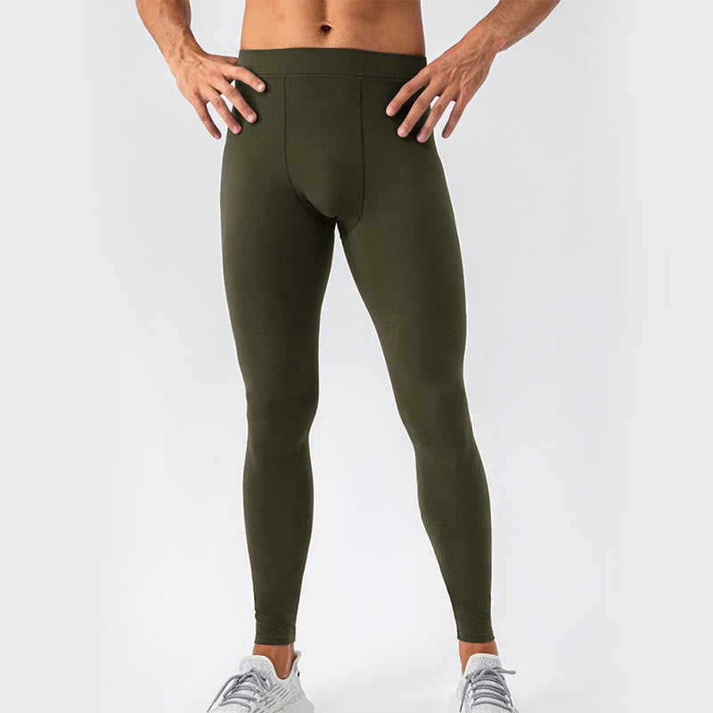 Nimara Ritual Plain High Waist Elastic Breathable Sports Men's Leggings Pants