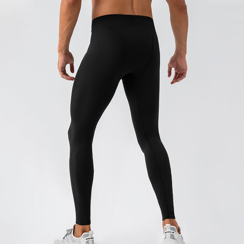 Nimara Ritual Plain High Waist Elastic Breathable Sports Men's Leggings Pants