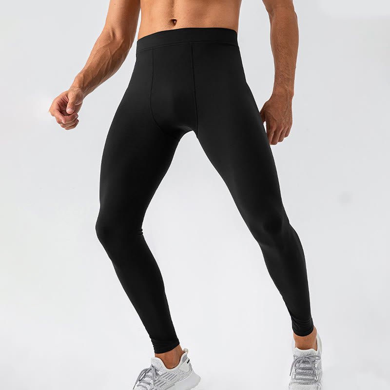 Nimara Ritual Plain High Waist Elastic Breathable Sports Men's Leggings Pants