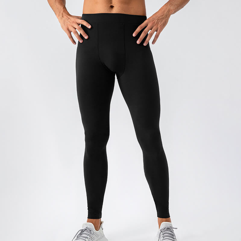 Nimara Ritual Plain High Waist Elastic Breathable Sports Men's Leggings Pants