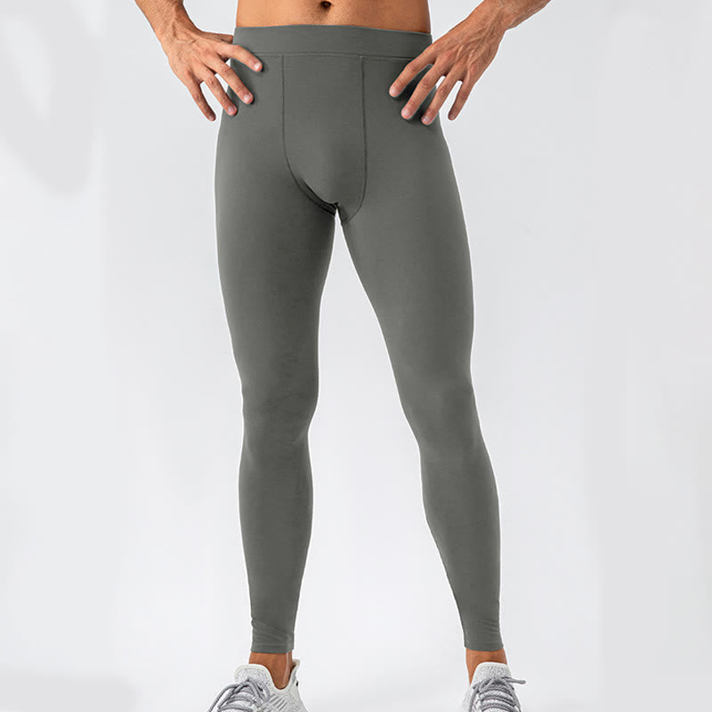 Nimara Ritual Plain High Waist Elastic Breathable Sports Men's Leggings Pants