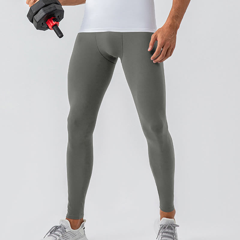 Nimara Ritual Plain High Waist Elastic Breathable Sports Men's Leggings Pants