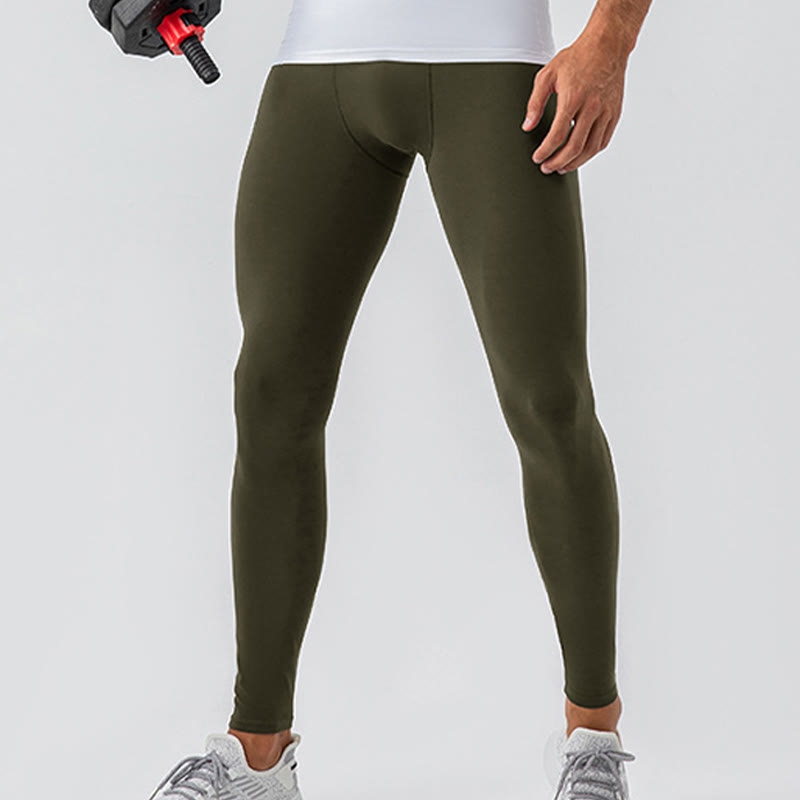 Nimara Ritual Plain High Waist Elastic Breathable Sports Men's Leggings Pants